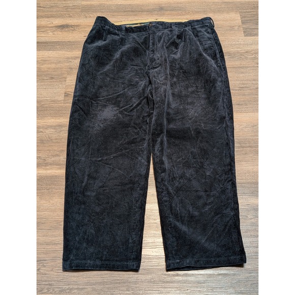 Polo by Ralph Lauren Other - Polo Ralph Lauren Mens Navy Blue Wide Wale Corduroy Pleated Pants 38x30 Relaxed